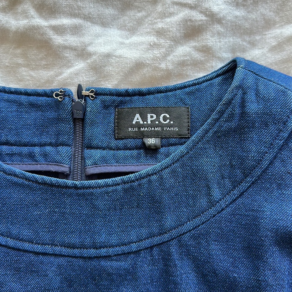 A. P. C. | Denim Dress with Long Sleeves